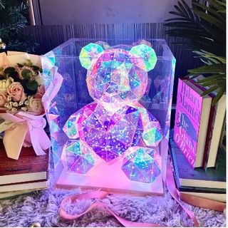 LED Holographic Glow Teddy Bear