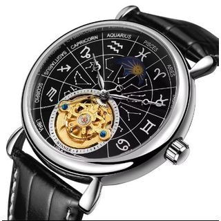 Winner Classy Zodiac Leather Watch