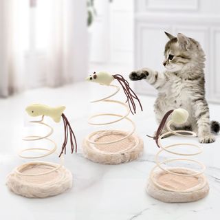 Plush Mouse Spring Cat Toy