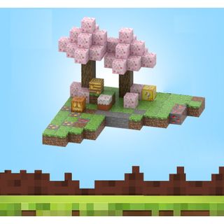 128 Pcs Magnetic Minecraft Sakura Tree Blocks