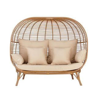 Bamboo Swivel Double Seat