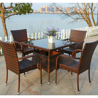 4 Seater Bamboo Rattan Chairs Set